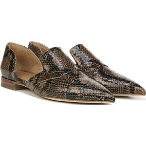 Franco Sarto Toby D'Orsay Flats in Brown Snake Print Size 8